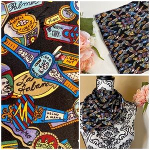 Vintage Nicole Miller Habana Cigar Scarf